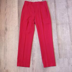 Vince Pant Womens 0 True Red Wool Blend Tailored Straight Pocket Dress Pants